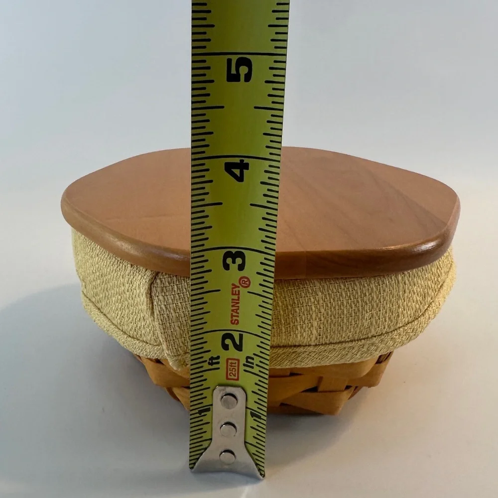 VTG Longaberger 2002 Classic Sage Booking Basket Hexagon Wooden Lidded Basket‎